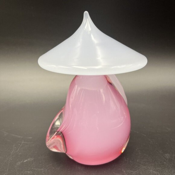 MURANO VETRERIA ARTISTICA OBALL PINK & WHITE ALABASTRO ASIAN ORIENTAL MAN & LADY - Picture 11 of 16